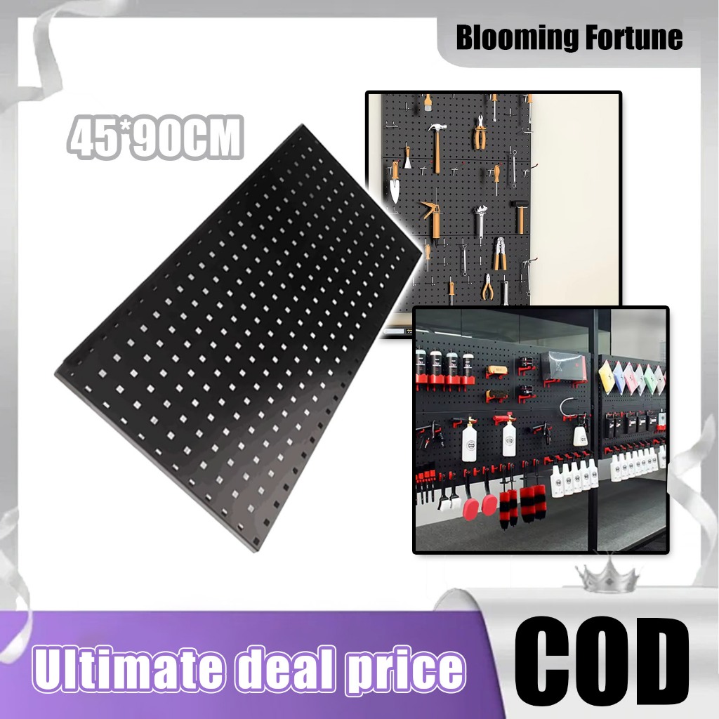 รายละเอียดอัตโนมัติติดผนังโลหะ Pegboard 90*45 ซม.Hook Rack/Hole แผ่นเครื่องมือฮาร์ดแวร์ Organiser/Ga