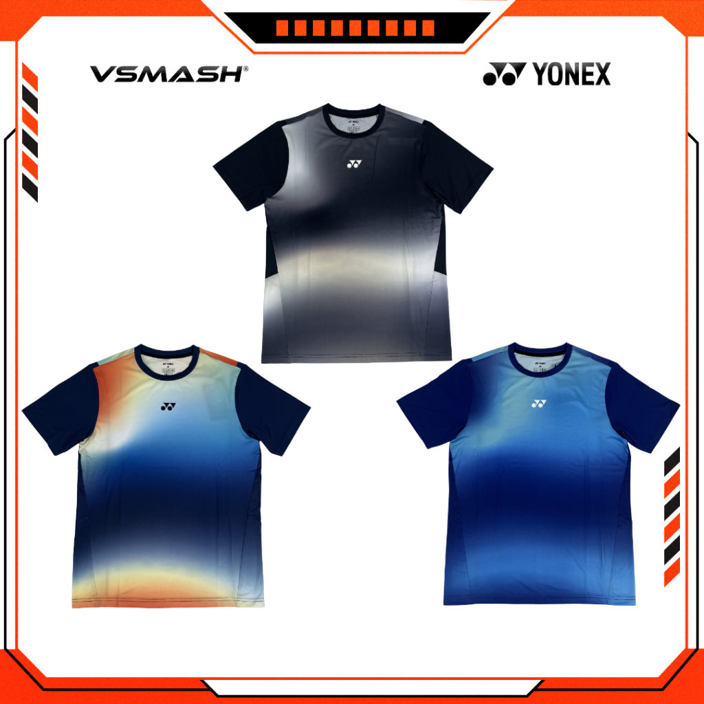 โยเน็กซ์ 3324 คล่องแคล่ว 35 เสื้อคอกลมผู้ชายแห้งเร็วแบดมินตันเทนนิสกีฬาเสื้อยืดน้ําหนักเบาระบายอากาศ เสื้อผู้หญิง กีฬา