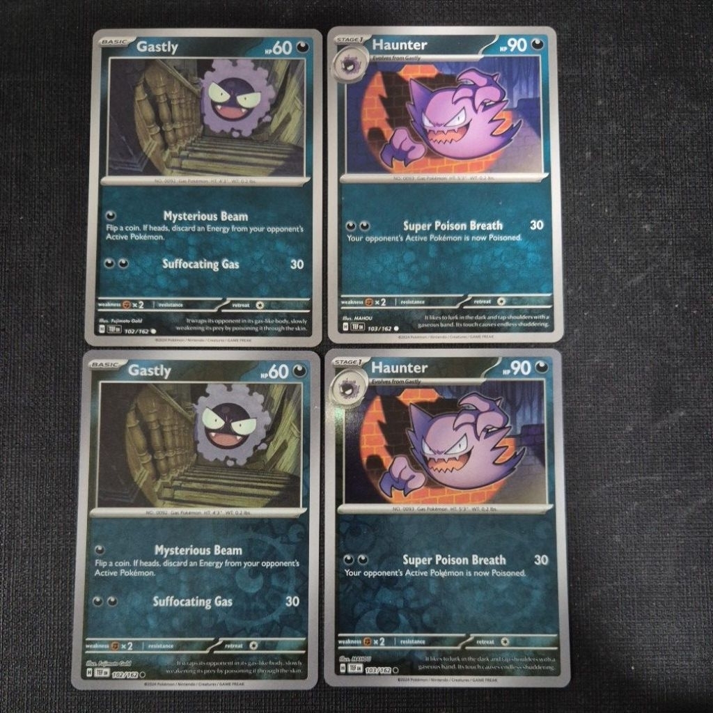 การ์ดโปเกมอน TCG : SV5 Temporal Forces : Gastaly 102/162 หรือ Haunter 103/162 การ์ดโปเกมอน