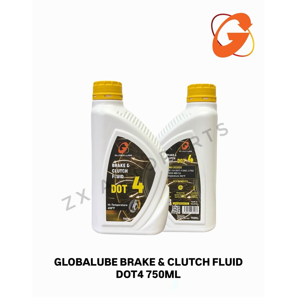 GLOBALUBE BRAKE FLUID & CLUTCH FLUID DOT 4 750 มล.