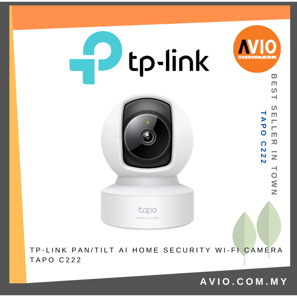 TP-LINK Pan/Tilt AI Home Security กล้อง Wi-Fi Tapo C222