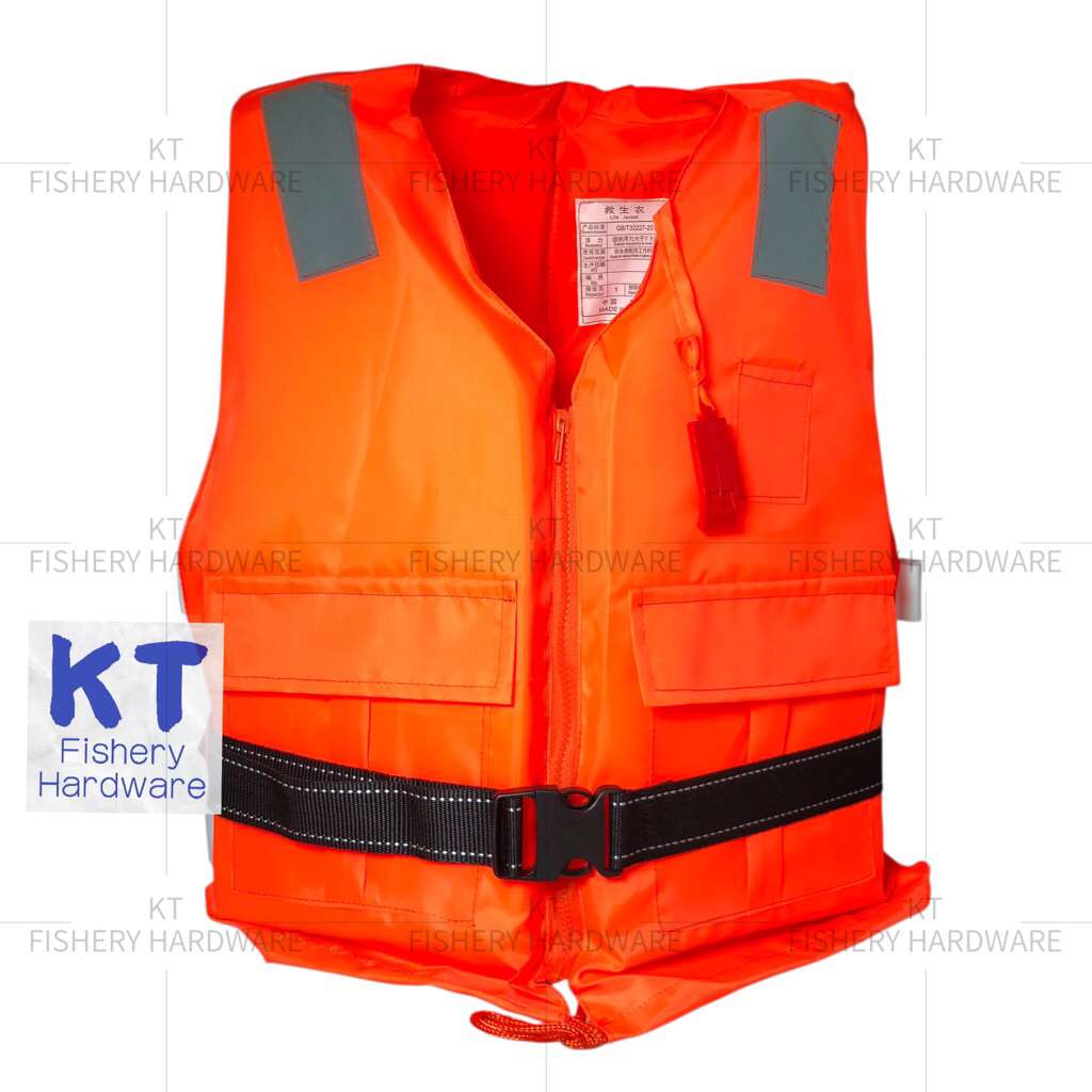 เสื้อชูชีพพร้อมนกหวีด (ผู้ใหญ่) สําหรับกีฬากลางแจ้งน้ํา Marina Safety Jaket Keselamatan