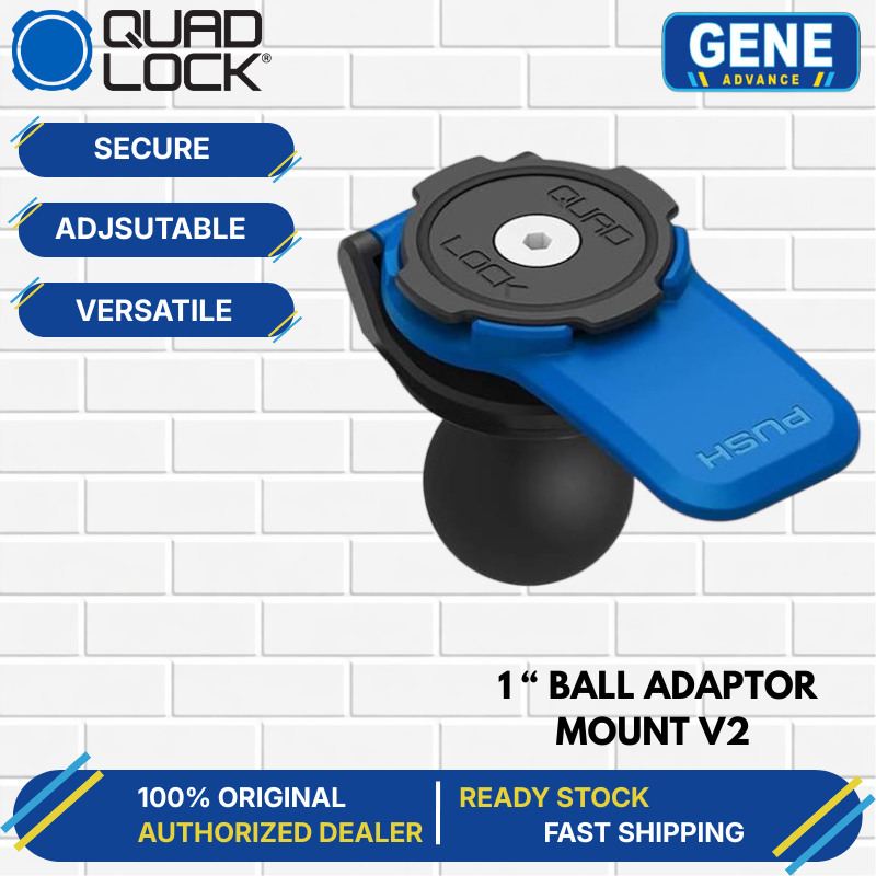 Quad Lock 1 Ball Adaptor Motorcycle Mount V2 Phone Holder Mount Authorized Dealer