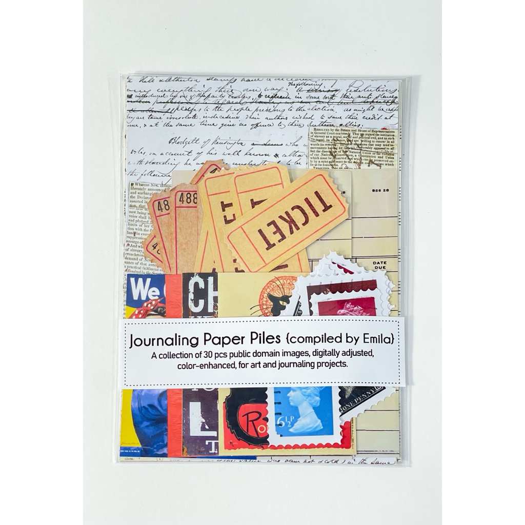 Journaling Paper Piles (30 ชิ้น) เปรียบเทียบโดย Emila