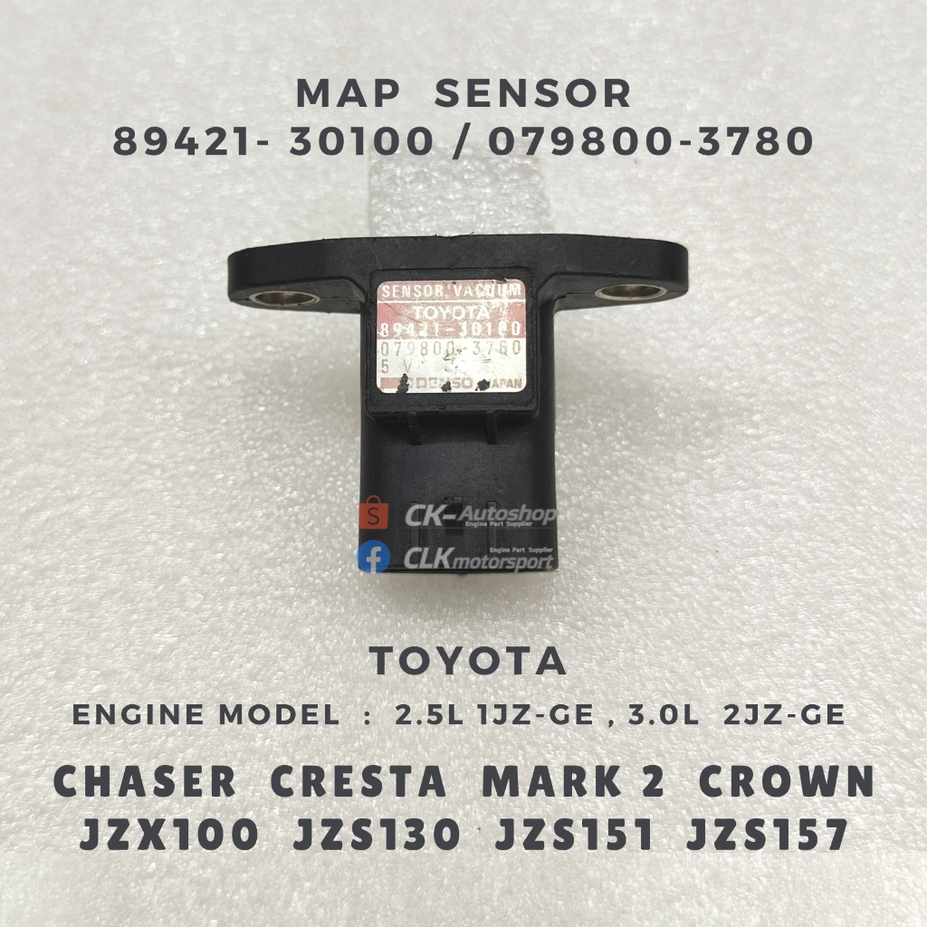 89421-30100 / 079800-3780 เซ็นเซอร์แผนที่ - Toyota 1JZGE 2JZGE Chaser Cresta Mark2 Crown Majesta JZX