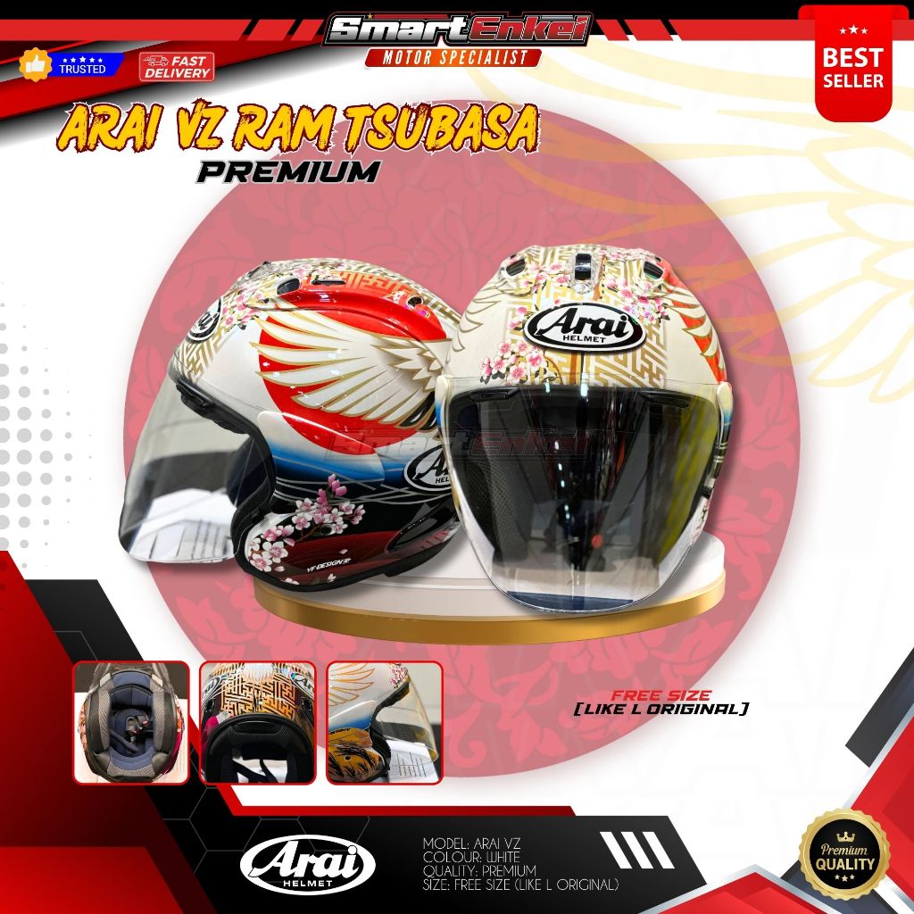 หมวกกันน็อค ARAI VZ RAM TSUBASA PREMIUM