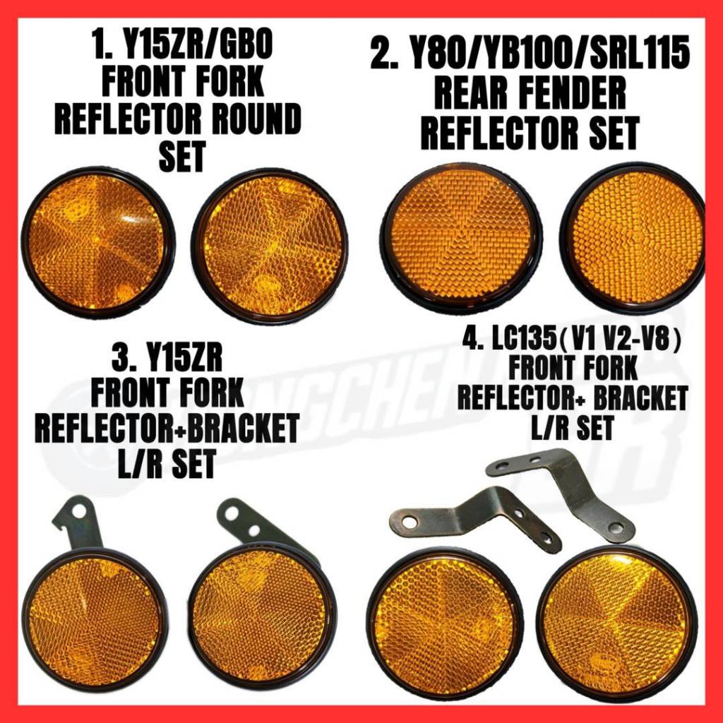 LC135 II V1 V2 V3 V4 V5 V6 V7 V8 SRL115 FI Y80 Y15 Y15ZR FRONT FORK REPLLER BRACKET L/R ชุด ORN THAI