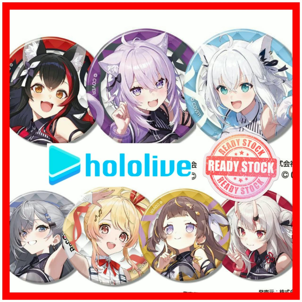 58 มม.Hololive Vtuber ปุ่ม Badge Gura Miko Suisei Pekora Kobo Biboo Raora