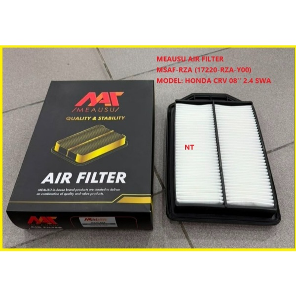 MEAUSU AIR FILTER MSAF-RZA (17220-RZA-Y00) รุ่น: HONDA CRV 08 2.4 SWA
