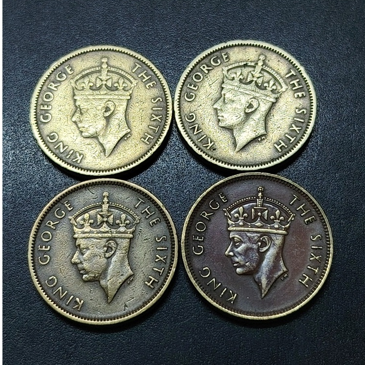 King George VI 10 Cent 1949 ( X4 )