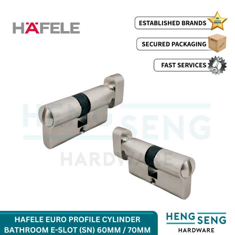 HAFELE EURO PROFILE CYLINDER BATHROOM E-SLOT ( 60MM/70MM ) HENG