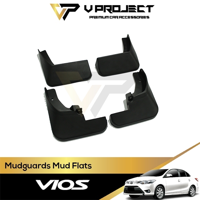 Toyota Vios (3rd Gen) Mud Flats / Mudguards Fenders Mud Flaps Splash Wheelguard Mudguards 2013-2019 