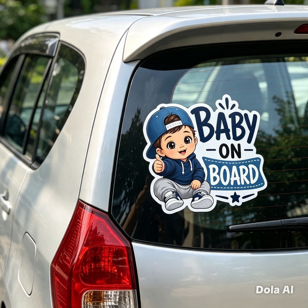 สติ๊กเกอร์ UV Baby On Board 140mmx90mm กันน้ํา