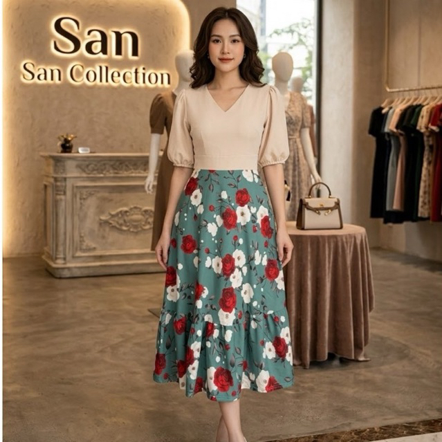 FLORAL DRESS MANGO DRESS WITH POCKET