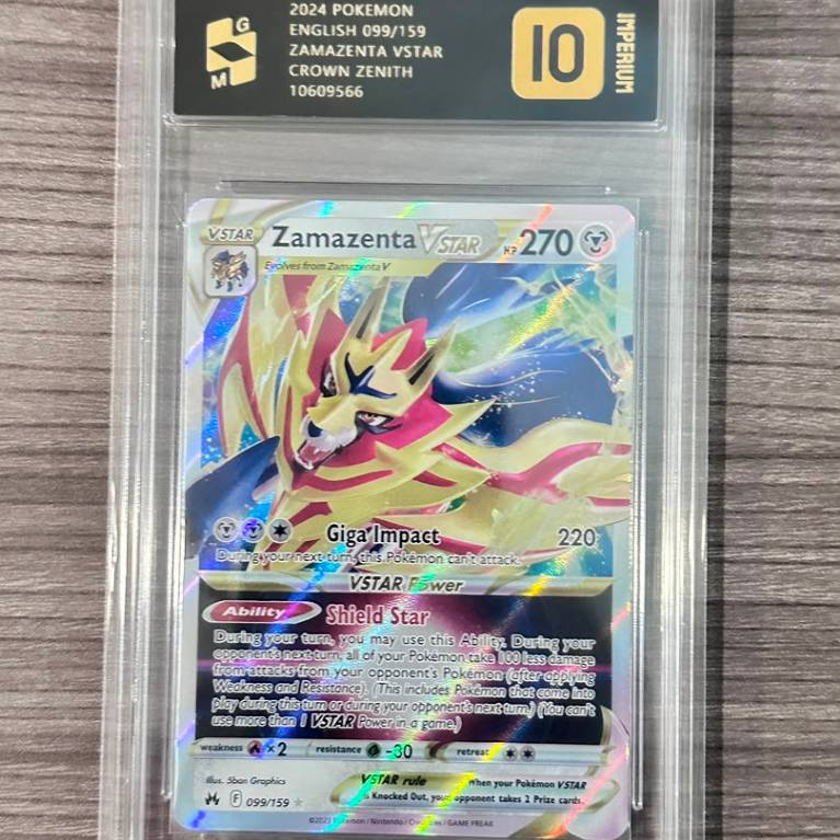 POKEMON GRADE MASTER 10 IMPERIUM PRIME ZAMAZENTA VSTAR GRADED CARD PSA pikachu charizard mewtwo eeve