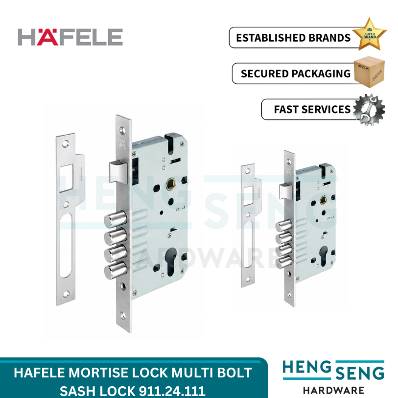HAFELE MORTISE LOCK MULTI BOLT SASH LOCK ( 911.24.111 ) HENG SENG