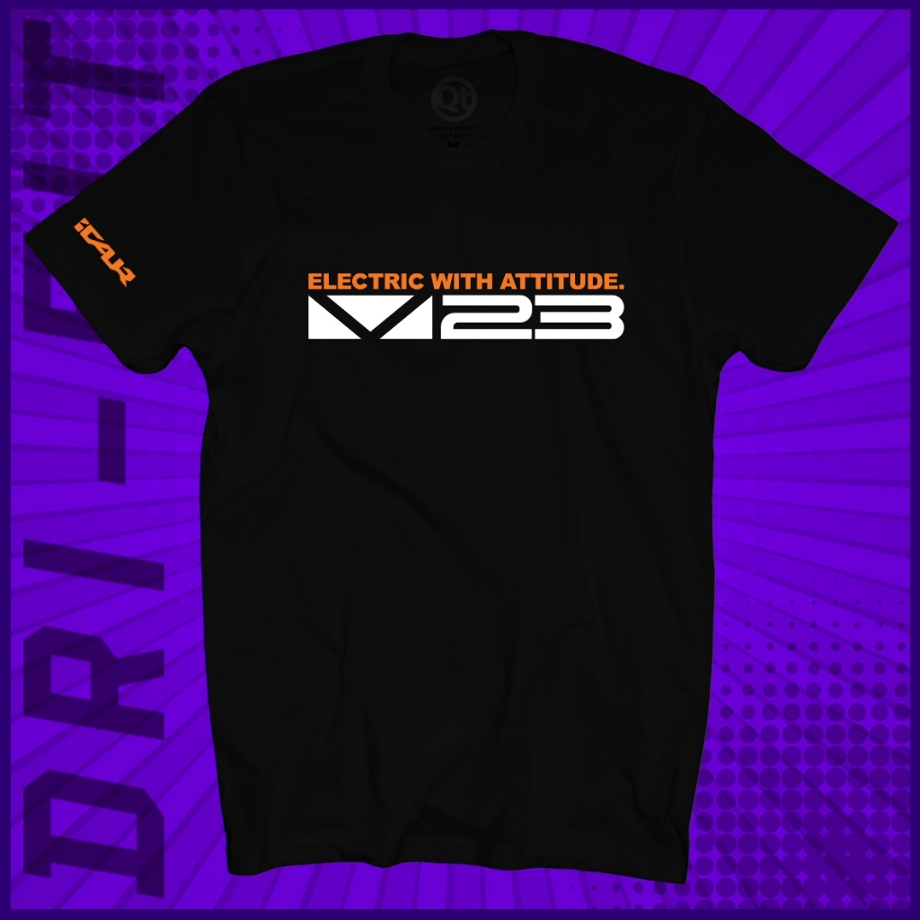 ใหม่ ICAUR I-CEUR I CAUR ELECTRIC พร้อม ATTITUDE V23 LOGO EV เสื้อยืด DRI-FIT 160 GSM MICROFIBER SHO