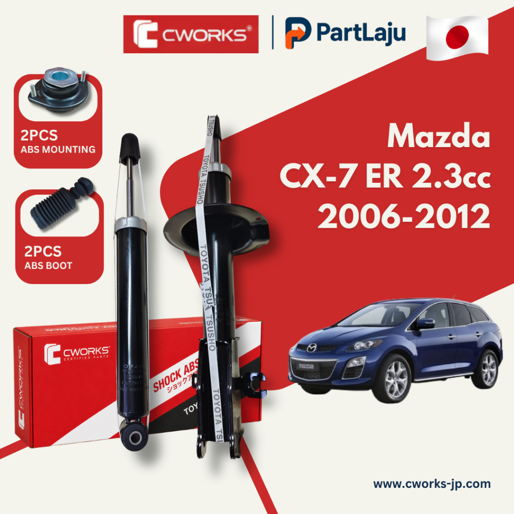 Cworks Japan Mazda CX-7 CX7 ER ER19 2.3 2006-2012 โช้คอัพหน้าและหลังครบชุดพร้อมการติดตั้ง