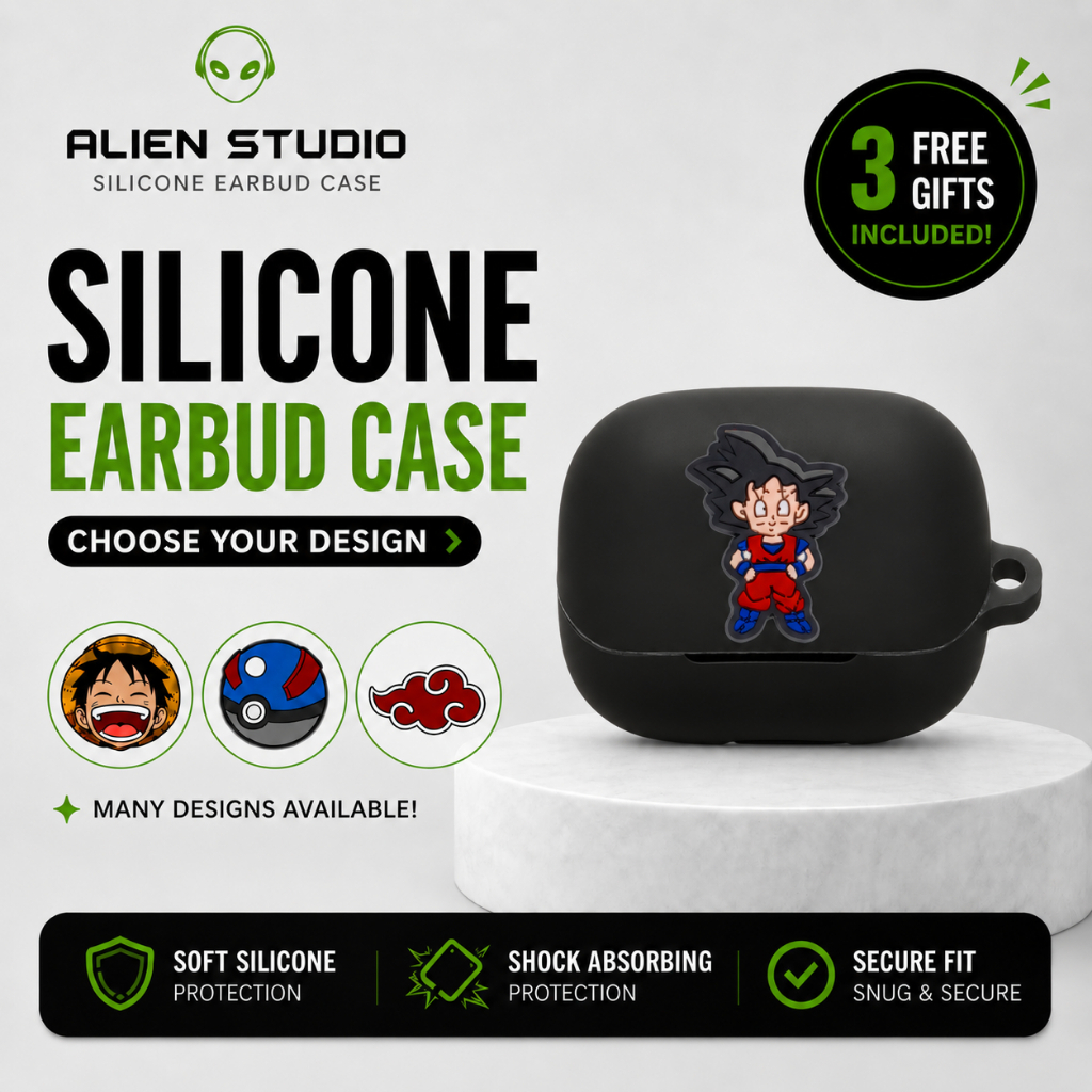 ALIEN STUDIO ฝาครอบป้องกันซิลิโคนสไตล์ 3D สําหรับ Honor Earbuds 4 เคสพร้อมชุด