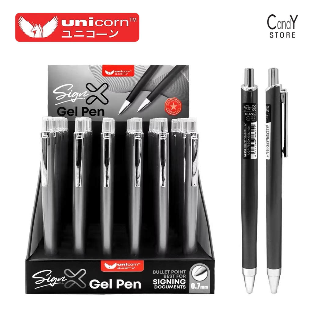 Unicorn Stationery Sign-X Black Sign Gel Pen 0.7mm UGP-789GX