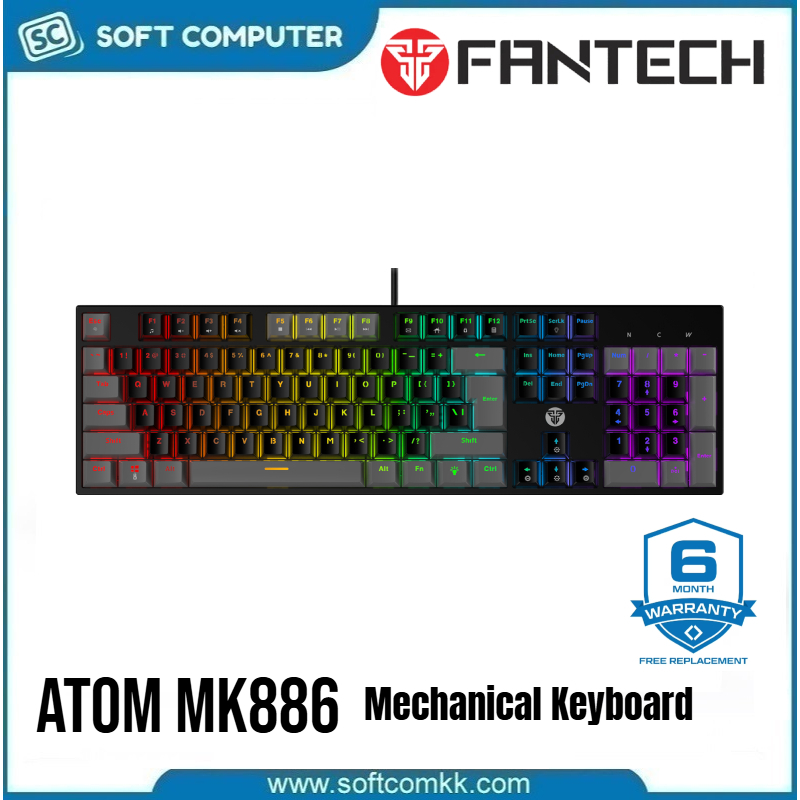 Fantech ATOM MK886 คีย์บอร์ดเกมมิ่งแบบกลไก