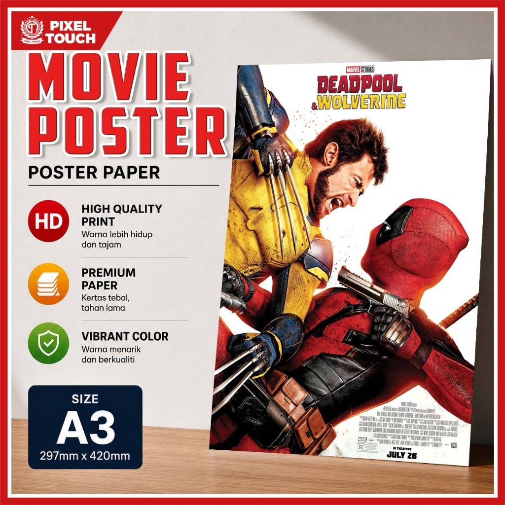 Marvel Deadpool โปสเตอร์ภาพยนตร์ A3 Wall Decor ภาพวาดโปสเตอร์พิมพ์สําหรับ Bar Cafe Home