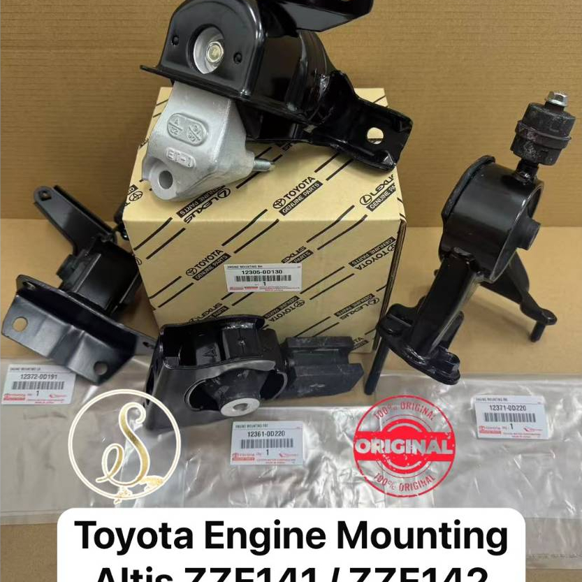 TOYOTA ALTIS ZZE141 ZZE142 เครื่องยนต์ MOUNTING 12305-0D130 12361-0D220 12371-0D220 12372-0D191 1237