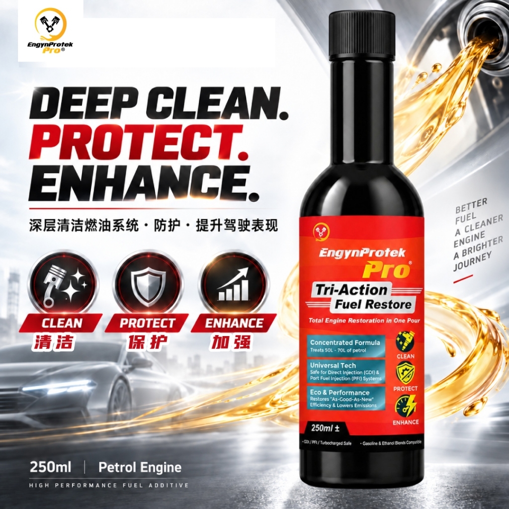 EPP Tri-Action Fuel คืน汽油加剂 250ml|深油ซีรีส์清洁|喷油嘴 气门 น้ํามันทําความสะอาดน้ํามันเชื้อเพลิงเบนซิน
