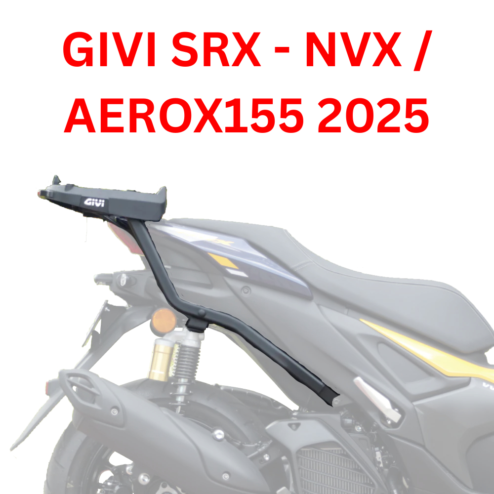 GIVI SRX YAMAHA NVX/AEROX 155 (2025) แร็คพิเศษสุดขีดพร้อม STOPLIGHT NVX155