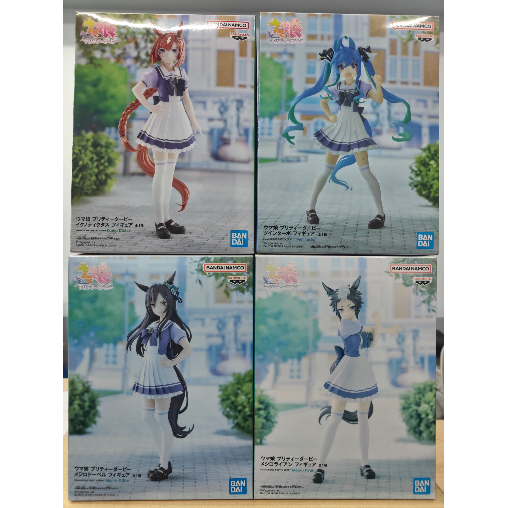 Banpresto Umamusume: ฟิกเกอร์สวยดาร์บี้ Ikuno Dictus/Twin Turbo/Mejiro Dober/Mejiro Ryan
