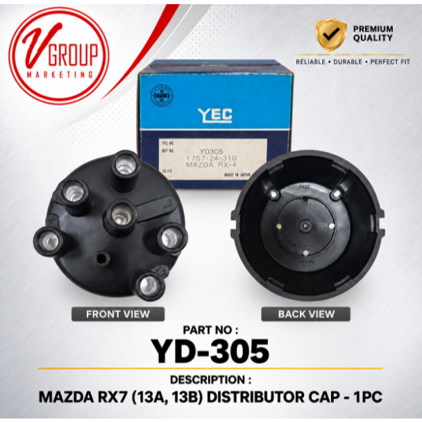 MAZDA RX7(13A,13B) DISTRIBUTOR CAP(YD-305) - 1PC