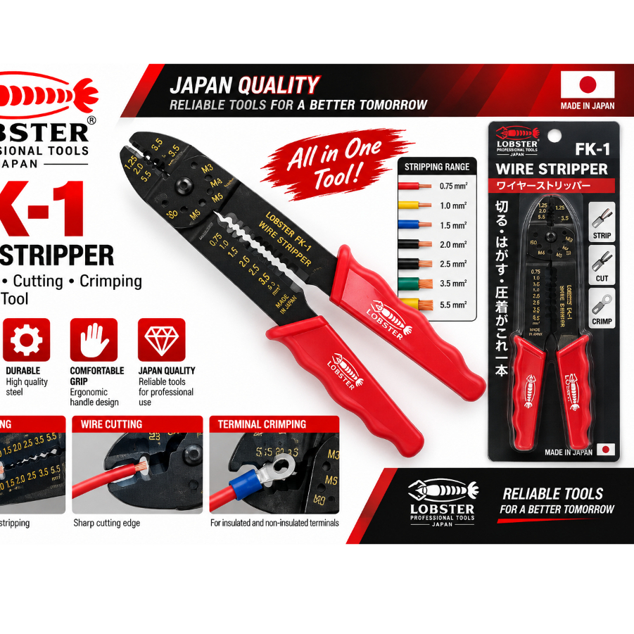 LOBSTER FK-1 Wire Stripper All in One Tool Cutting Crimping