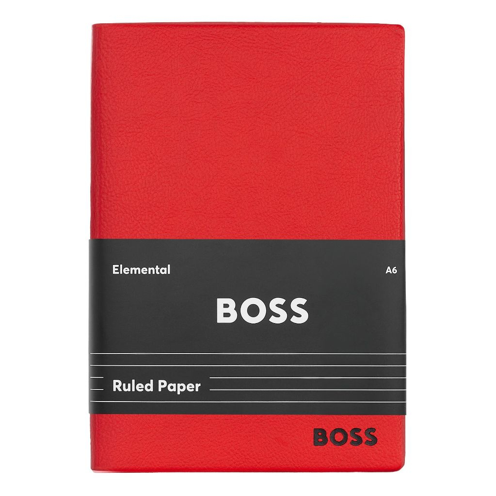 HUGO BOSS Notebook A6 Essential Red Lined HNM121PL