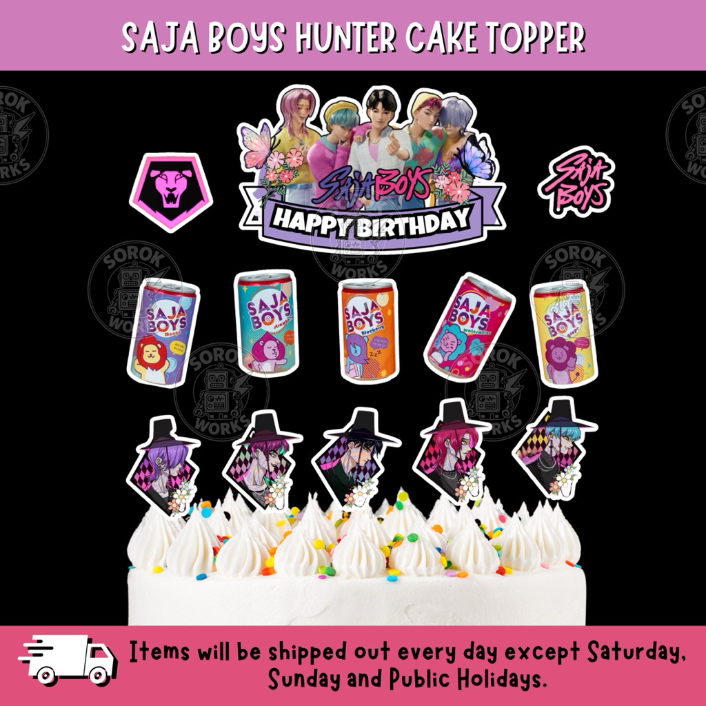 SAJA BOYS HUNTER CAKE TOPPER