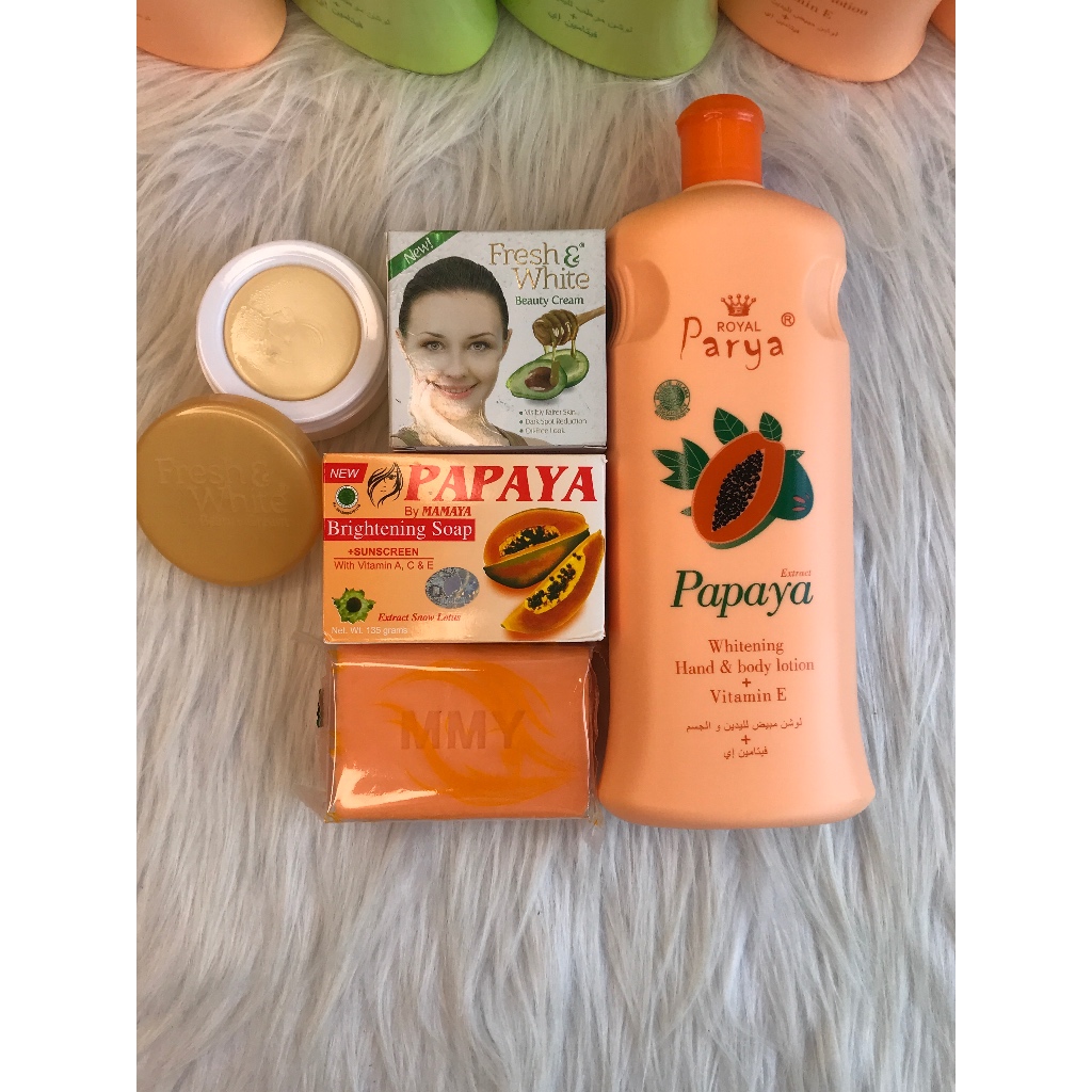 F & W cream+Papaya Soap+Papaya Lotion (3in1)set