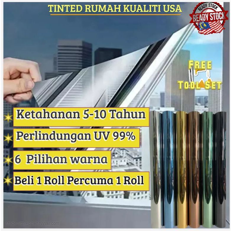 [100% ANTI CALAR] BUY 1 ROLL GET 1 ROLL ฟรีเครื่องมือติดตั้ง