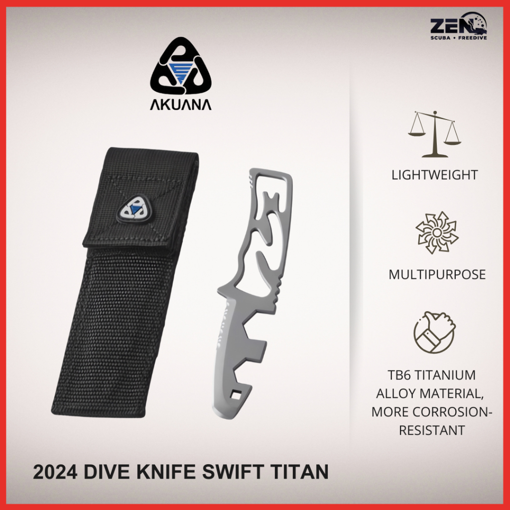 AKUANA Swift Titanium Dive Knife Scuba Diving