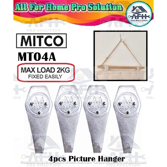 MITCO 4PCS Wall Hook Hanger เล็บภาพแขวน MT04A