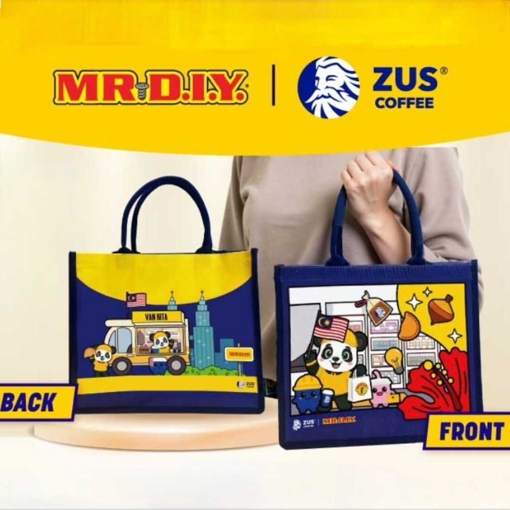 ZUS MRDIY Canva Bag / กระเป๋าสินค้า / กระเป๋าปอกระเจา Canva [BEST EDITION] MR.DIY ZUS BAG