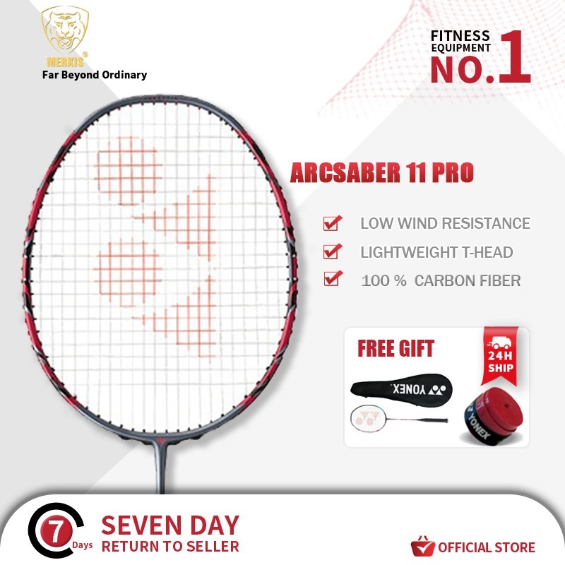 24 SHIP YONEX ARCSABER 11 PRO ไม้แบดมินตันคาร์บอนเต็มเดี่ยว 4U 82g พร้อมกระเป๋าฟรี