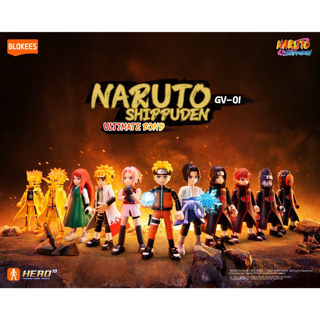 Blokees Naruto Galaxy Version ของเล่น Lego Keeplay Sasuke Kakashi Akatsuki itachi Tobi Pain Neji Guy