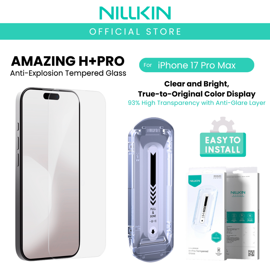 Nillkin H + Pro 2.5D กระจกนิรภัยสําหรับ iPhone 17 Pro Max/17 Pro/17/Air/16 Pro Max/16 Pro/16 plus/16