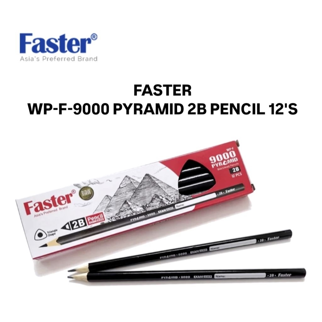 (3BOX) เร็วขึ้น WP-F-9000 ปิรามิด 2B ดินสอ 12S ปากกา X 3BOX
