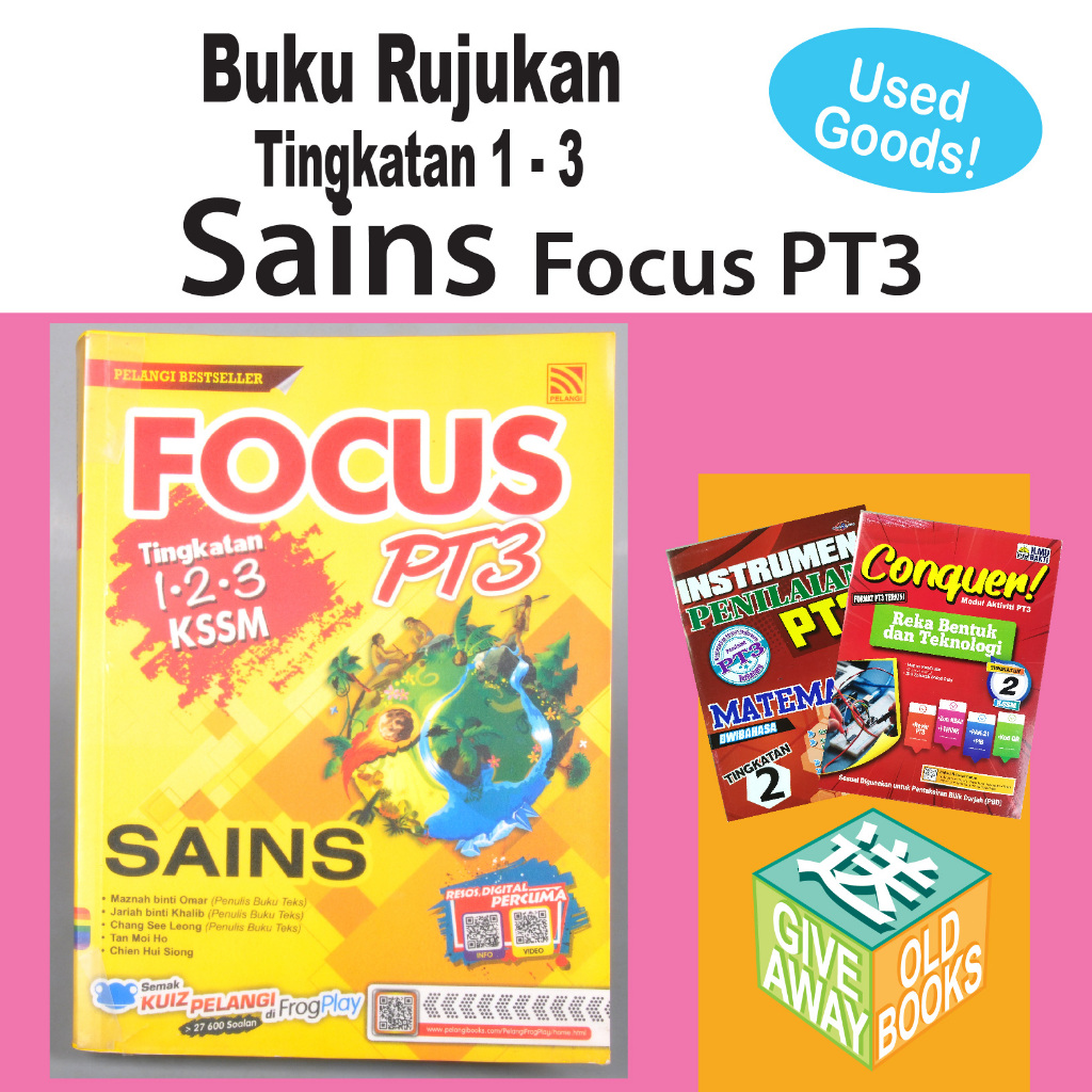 [TEKS-T3 Science] หนังสือเรียน & Reference Form 1-3 (KSSM), Focus PT3 Science