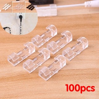 100Pcs Cable Organizer Clips Cable Management Desktop & Workstation Wire Manager Cord Holder TOLUS