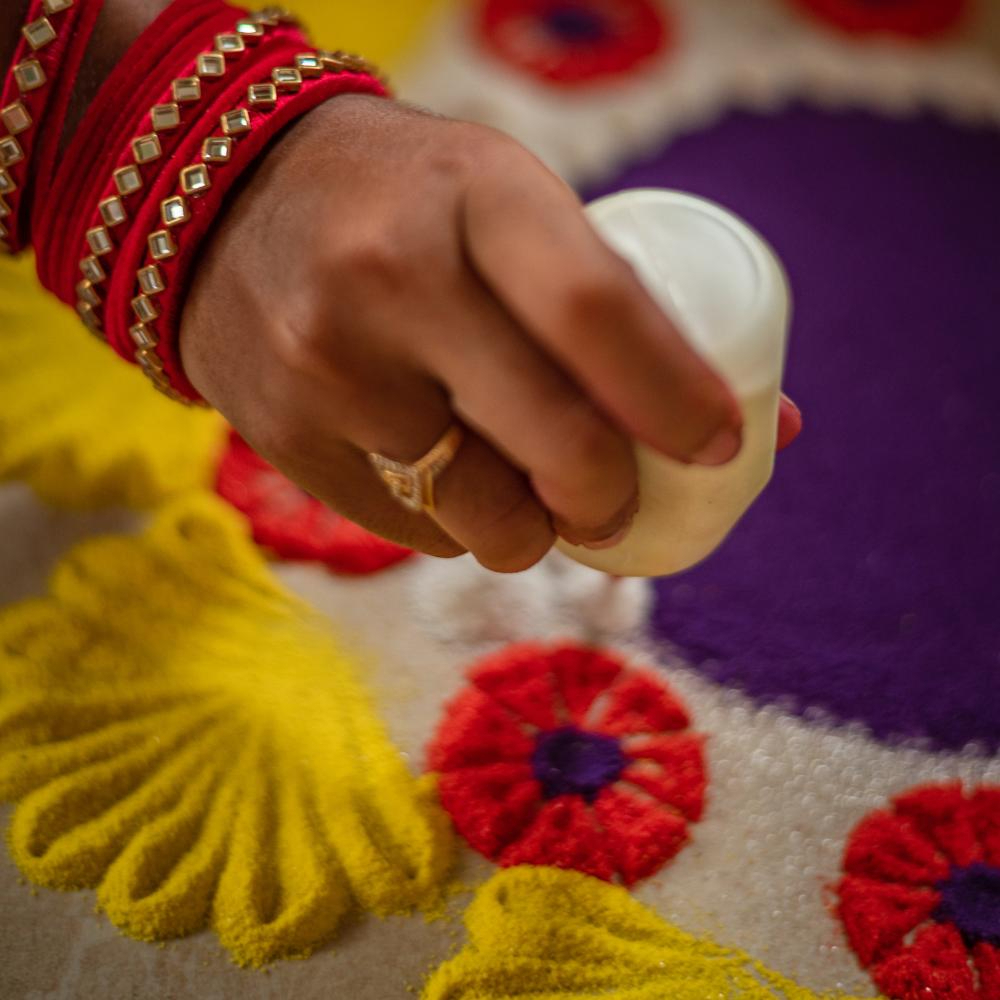 Premum Kolam Colours Rangoli Colours สําหรับ Deepavali House Deco