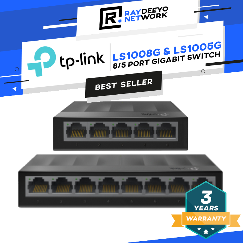 TP-Link LS1008G & LS1005G – 5/8-Port Gigabit Desktop Switch (LiteWave Series)