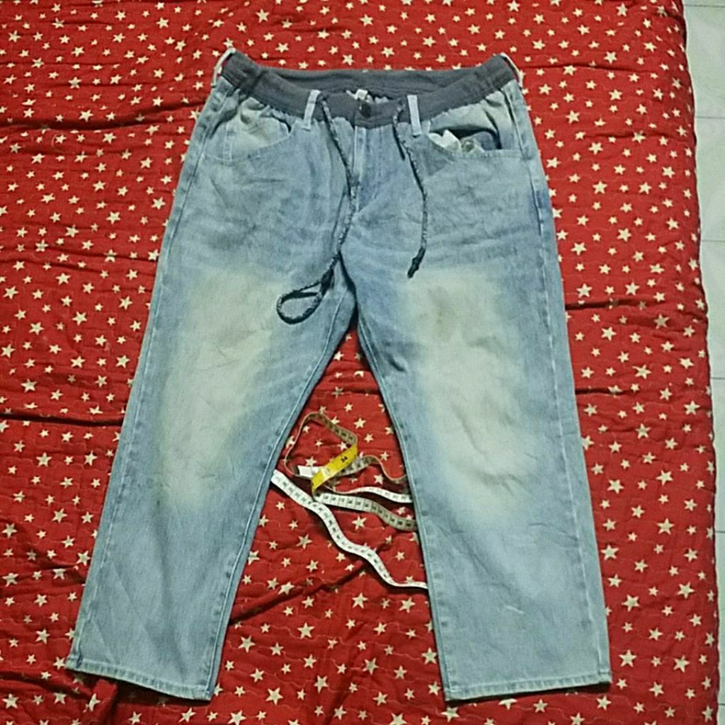 BACK NUMBER 3Q JEANS JOGGER SIZE L 32 36x33 นิ้ว