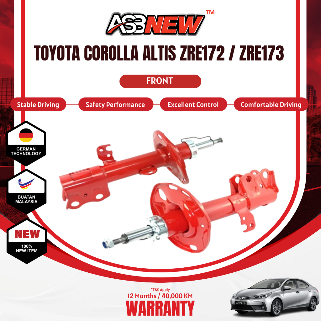 ASBNEW โช้คอัพ Heavy Duty สําหรับ Toyota Corolla Altis ZRE172 ZRE173 1.8 14-18Y