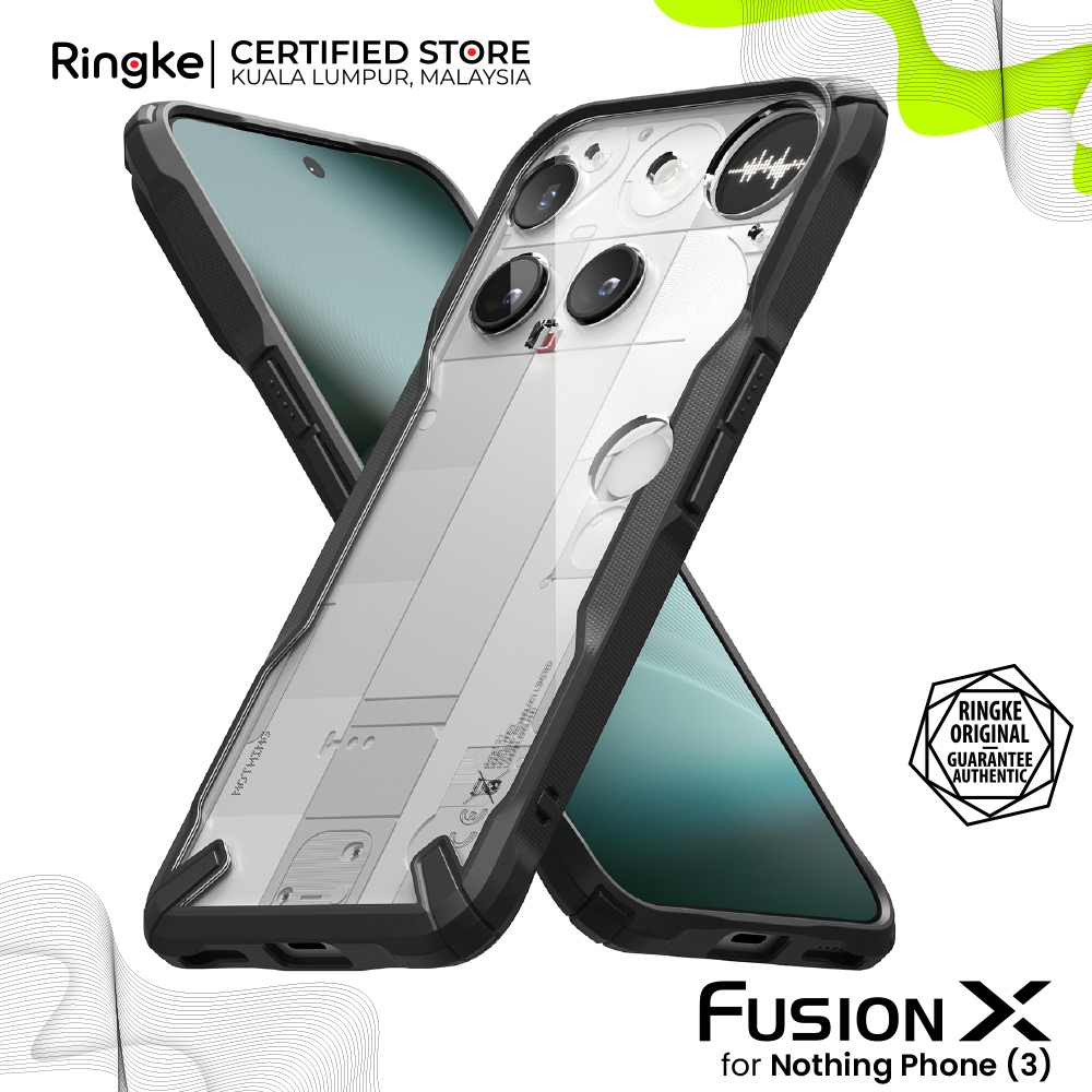 RINGKE FUSION X Heavy Duty Nothing Phone (3) กันชนเสริมฮาร์ดใสกลับกันกระแทกป้องกันเหนือกว่า